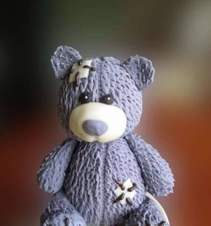 Teddy bear from mastic (master class)