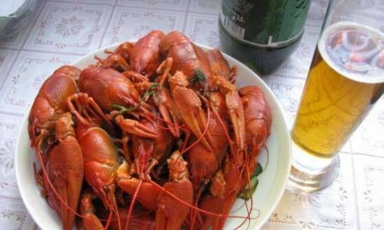 Crayfish in beer