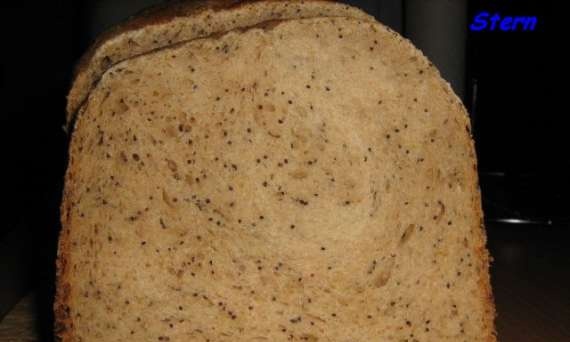 Bread 100% wholegrain poppy-orange butter