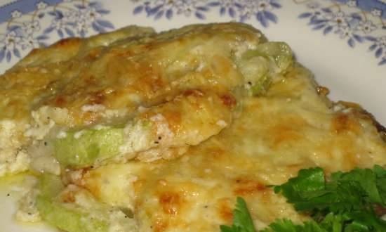 Zucchini baked with cheese