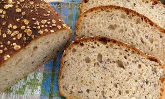 Pane con semola e semi di lino