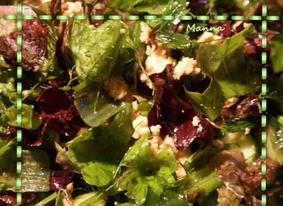 Green salad with paneer