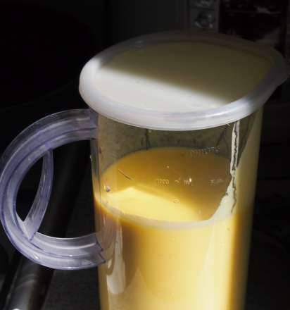 Sunny drinking yogurt in a slow cooker