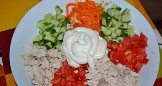 Spicy vegetable salad