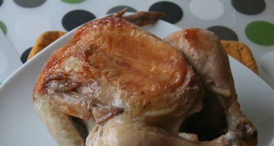 Chicken baked with butter