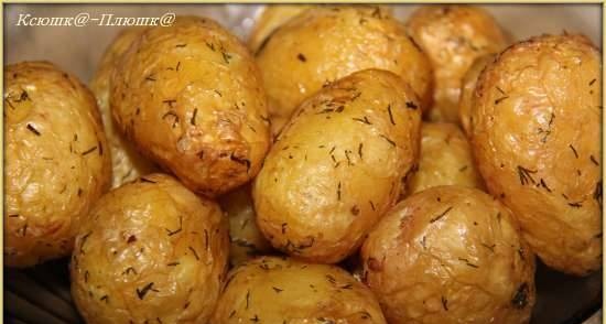 Young potatoes baked with garlic oil (Philips Air Fryer)