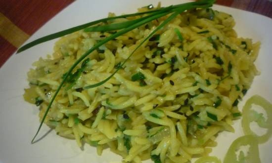 Rice with herbs, chili and black sesame seeds
(multicooker-pressure cooker Brand 6051)