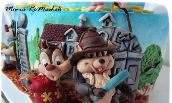 Modeling of cartoon characters "Chip and Dale" from mastic (step-by-step master class)