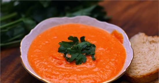 Cheese and carrot soup