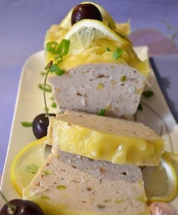 Duck terrine with apples in galantine