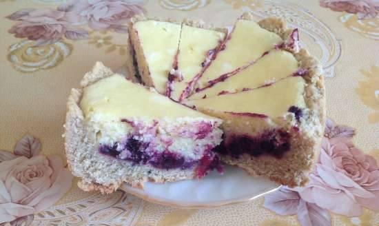 Sponge cake with blueberries