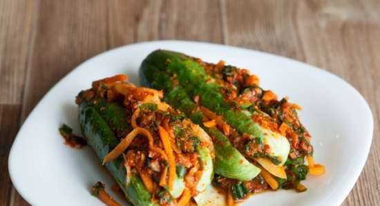 Koreaanse Kimchi-komkommers