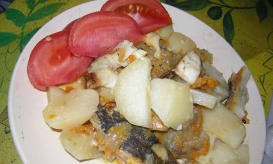 Vis en aardappelen met kaas (Steba DD1)
