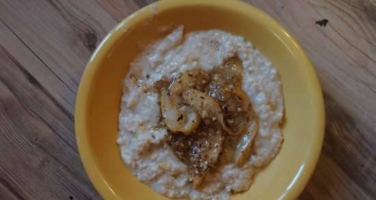 Oatmeal with pears and honey