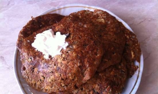 Aubergine-rogge cakes