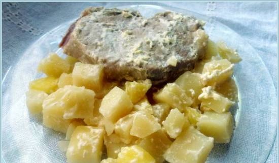 لحم الخنزير على الطريقة الإستونية مع البطاطس (Killatuhlid) في قدر الضغط متعدد الطهي 6051