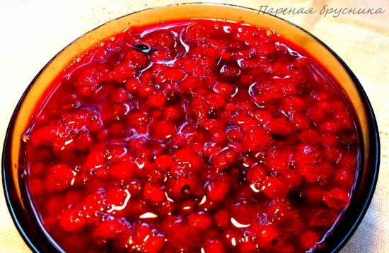 Steamed lingonberry (Brand 6051 multicooker pressure cooker)