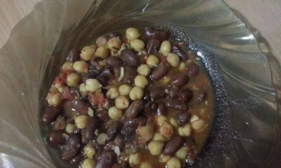 Thick soup with chickpeas and beans (Element slow cooker)