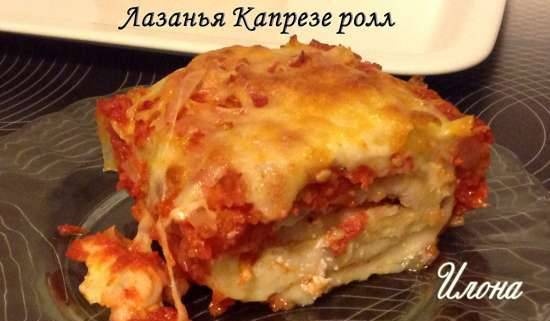 Lasagne Caprese Roll