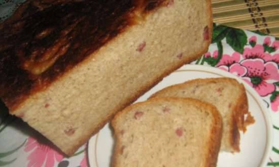 Wheat-rye bread with sausage and cheese in a multicooker Polaris