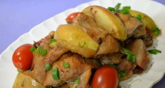 Chicken with apples and cider