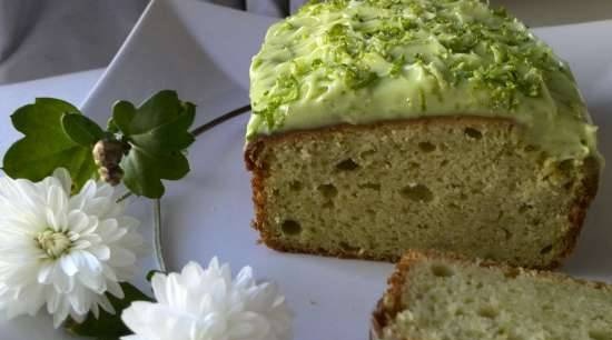 Avocado cupcake with icing