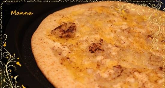 Sweet "pizza" with bananas and pumpkin
