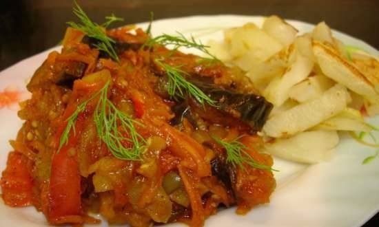 Vegetable ragout with smoked brisket and sun-dried apples
