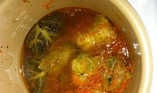 Lazy cabbage rolls in the microwave