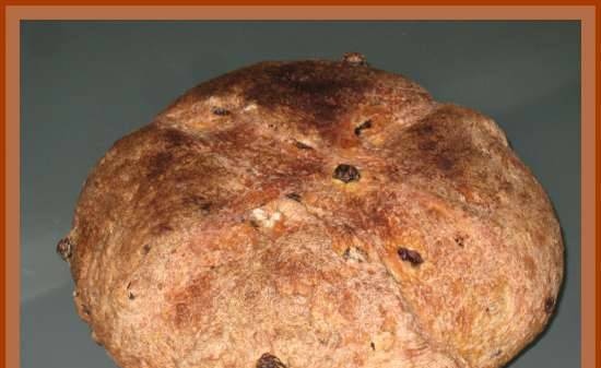 Sourdough wheat bread with raisins and rosemary (oven)