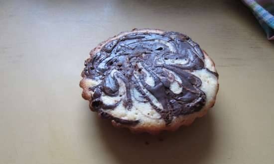 Marble muffins "Dedicated to Shokomanov" without soda on salt
