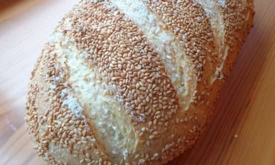 לחם מקמח מלא עם שומשום
