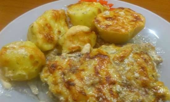 Shake in Omelkin sauce with potatoes
