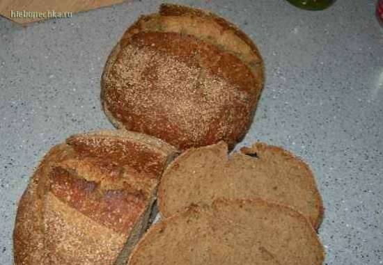 Aromatic beer bread with kefir sourdough