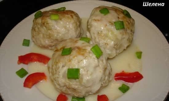Meatballs in sour cream sauce (pressure cooker Polaris 0305)