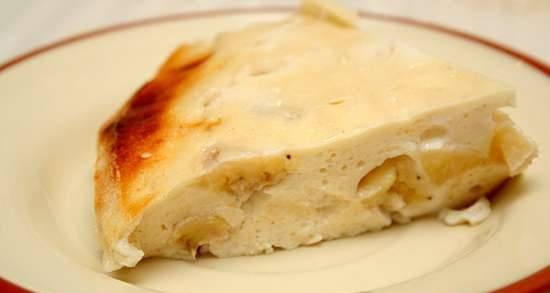 Cottage cheese casserole with banana