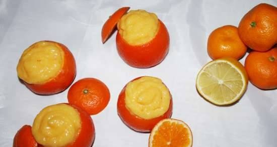 Dessert "Stuffed tangerines" (Mandarini ripieni)