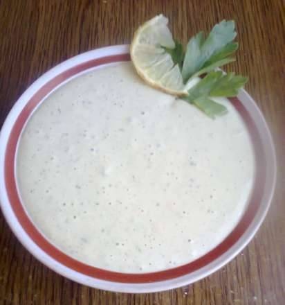Creamy cheese-mushroom sauce (soup blender Tristar BL-4433)