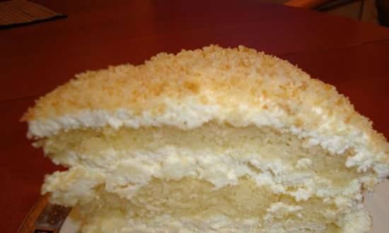 Cake "Narcissus" (the most delicate curd cloud)