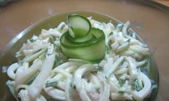 Tandem squid and cucumber salad
