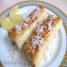 Coconut pancakes with curd-pineapple-coconut filling