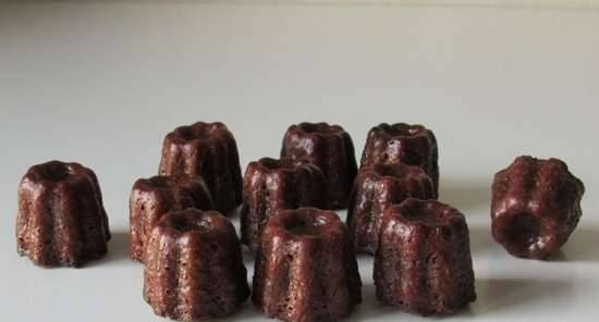 Chocolate mini canelles
