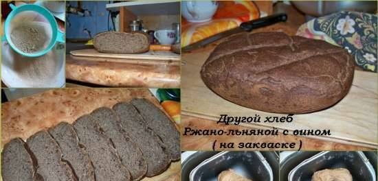 Rye-linseed bread with wine