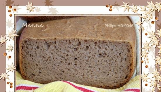 Sourdough wheat-rye bread in Philips HD 9046 bread maker