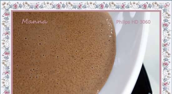 Chocolate semolina porridge in a multicooker Philips HD3060