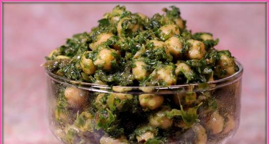 Spicy chickpeas with spinach