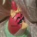 Pastel de Angry Birds - pájaro lindo (clase magistral)
