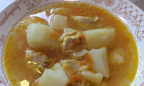 Potato soup with chicken fillet (Steba DD1 ECO pressure cooker)