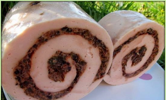 Turkey roll with prunes (in Tescoma ham)