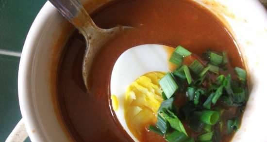 Dry mushroom cream soup with Napoli sauce (Tristar blender soup maker)